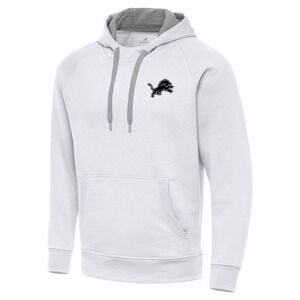 Detroit Lions Antigua Brushed Carbon Victory Pullover Hoodie Size M - $95 Retail